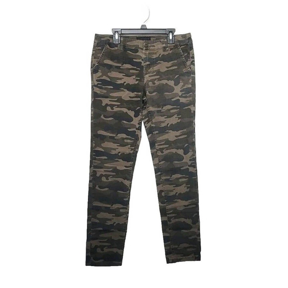 Sanctuary Camoflague Pants Women's Size 26 Mid Rise Skinny Flat Front Casual - Picture 1 of 9